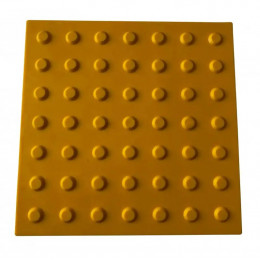 Тактильная плитка 400х400х3 полиуретановая "Конус" (желтая) ( 01770П)