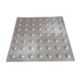 Тактильна плитка 400х400х3 поліуретанова "Конус" (сіра) (03124П)