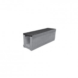  Комплект: лоток водовідвідний Super ЛВ-15.25.13 бетонний з чавунною решіткою, клас Е