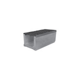 Комплект: лоток водовідвідний Super ЛВ-30.40.41 бетонний з чавунною решіткою, клас Е
