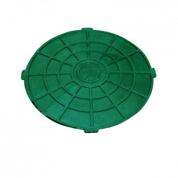 Крышка люка садового пластмасового А15 (зелёная)