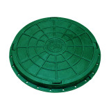 Люк садовый пластмассовый легкий (зелёный)